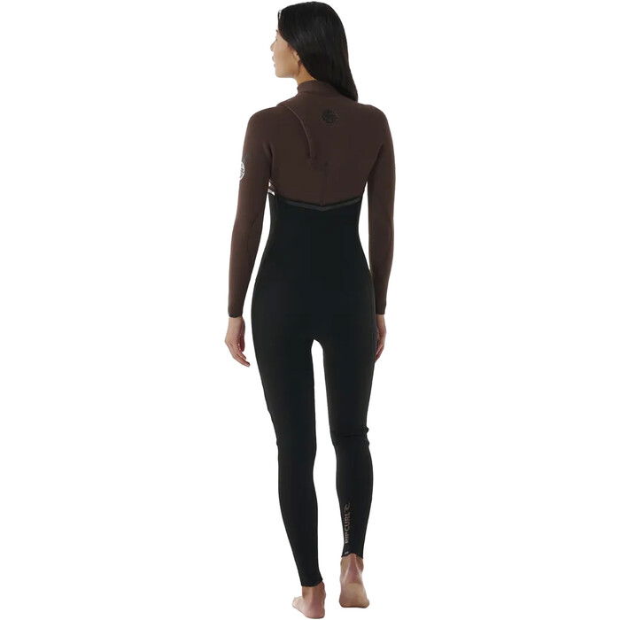 2024 Rip Curl Womens E-Bomb 3/2mm Zip Free Wetsuit 14MWFS - Chocolate Brown